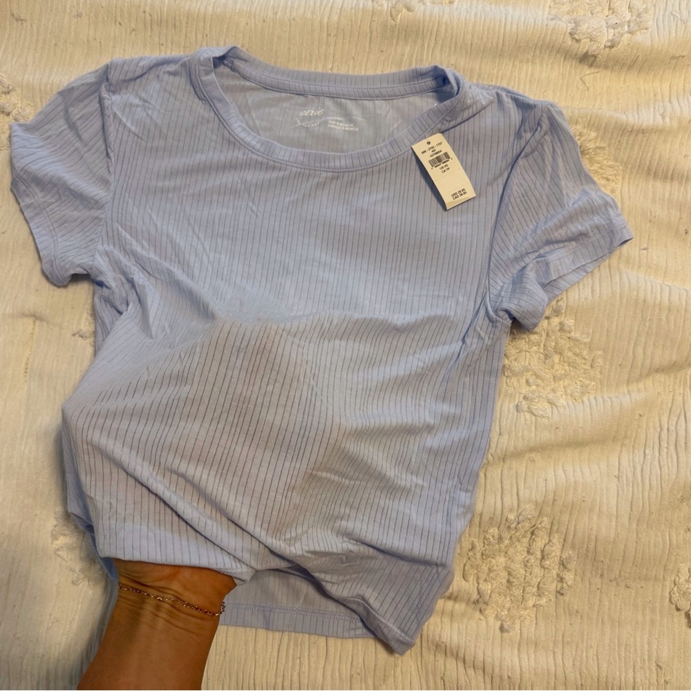 Aerie Superchill Modal Rib Baby T-Shirt - Picture 3 of 4